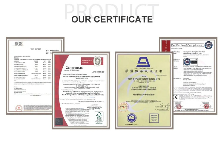 HPL toilet partition certificate Сертификат на туалетную перегородку HPL