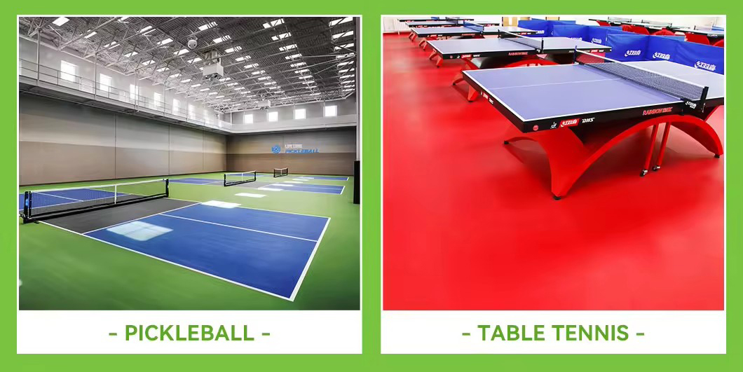 спортивный пол из пластика ПВХ