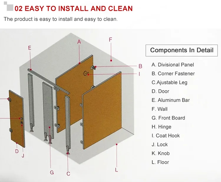 Туалетная перегородка HPL (4)