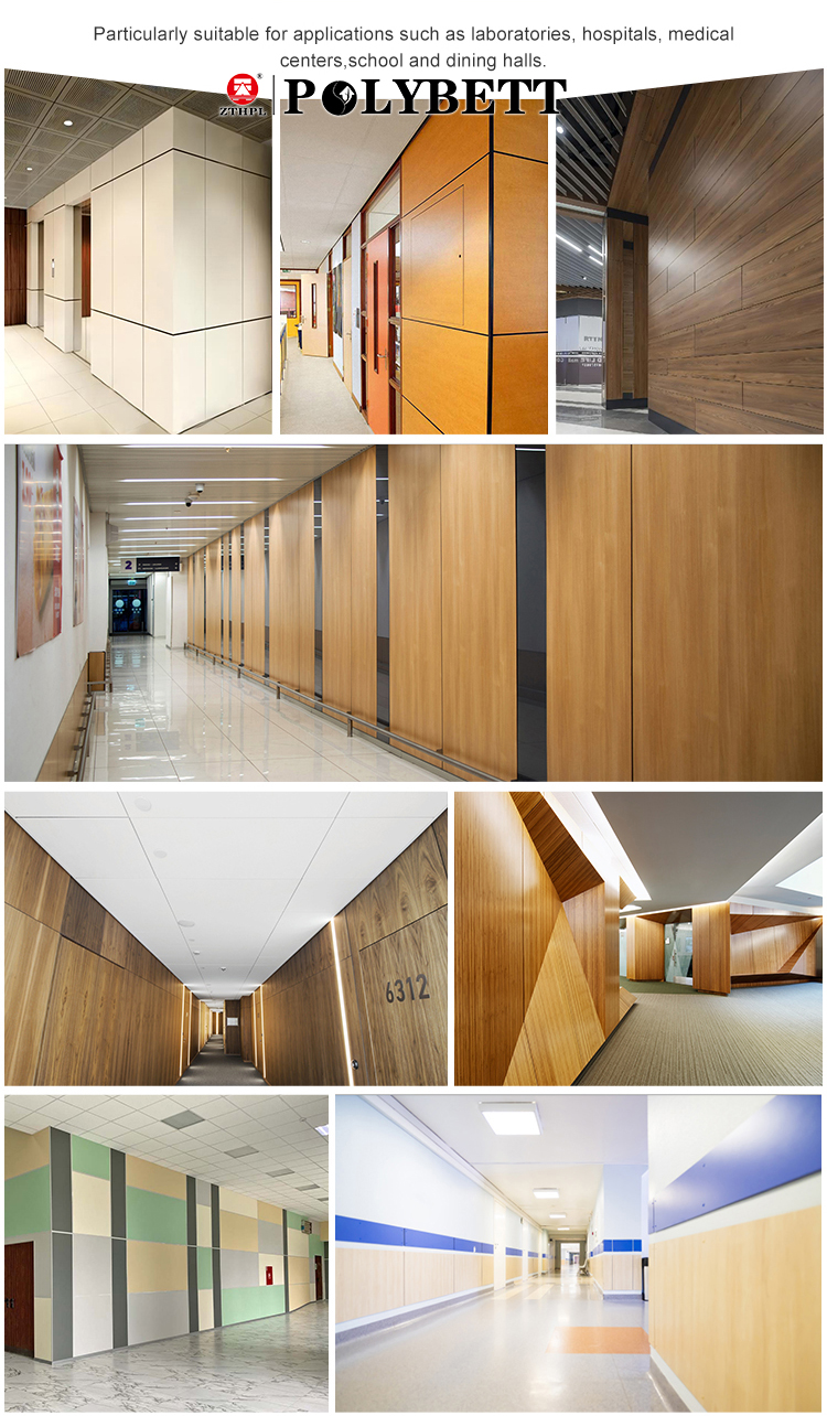 применение настенной панели hpl