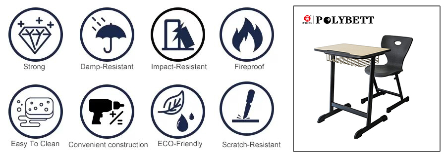 Преимущества компактной ламинированной парты и стула