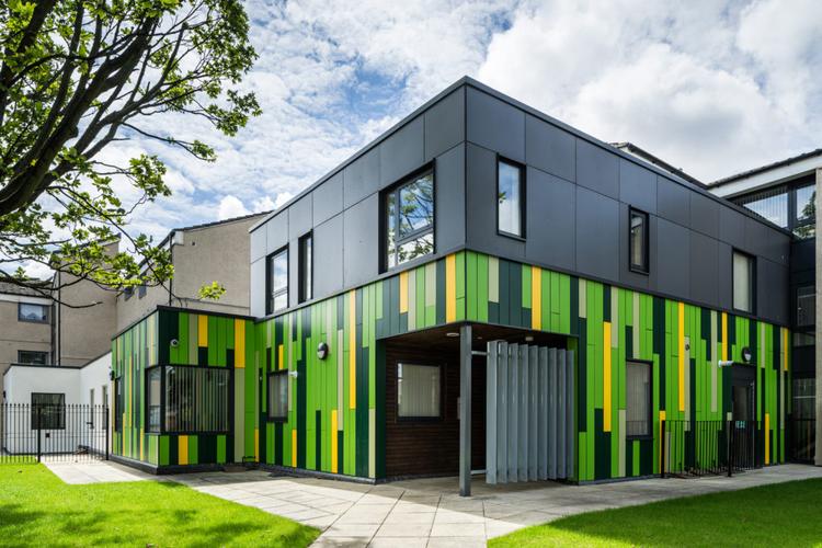 Наружная облицовка стен HPL для коммерческих зданий