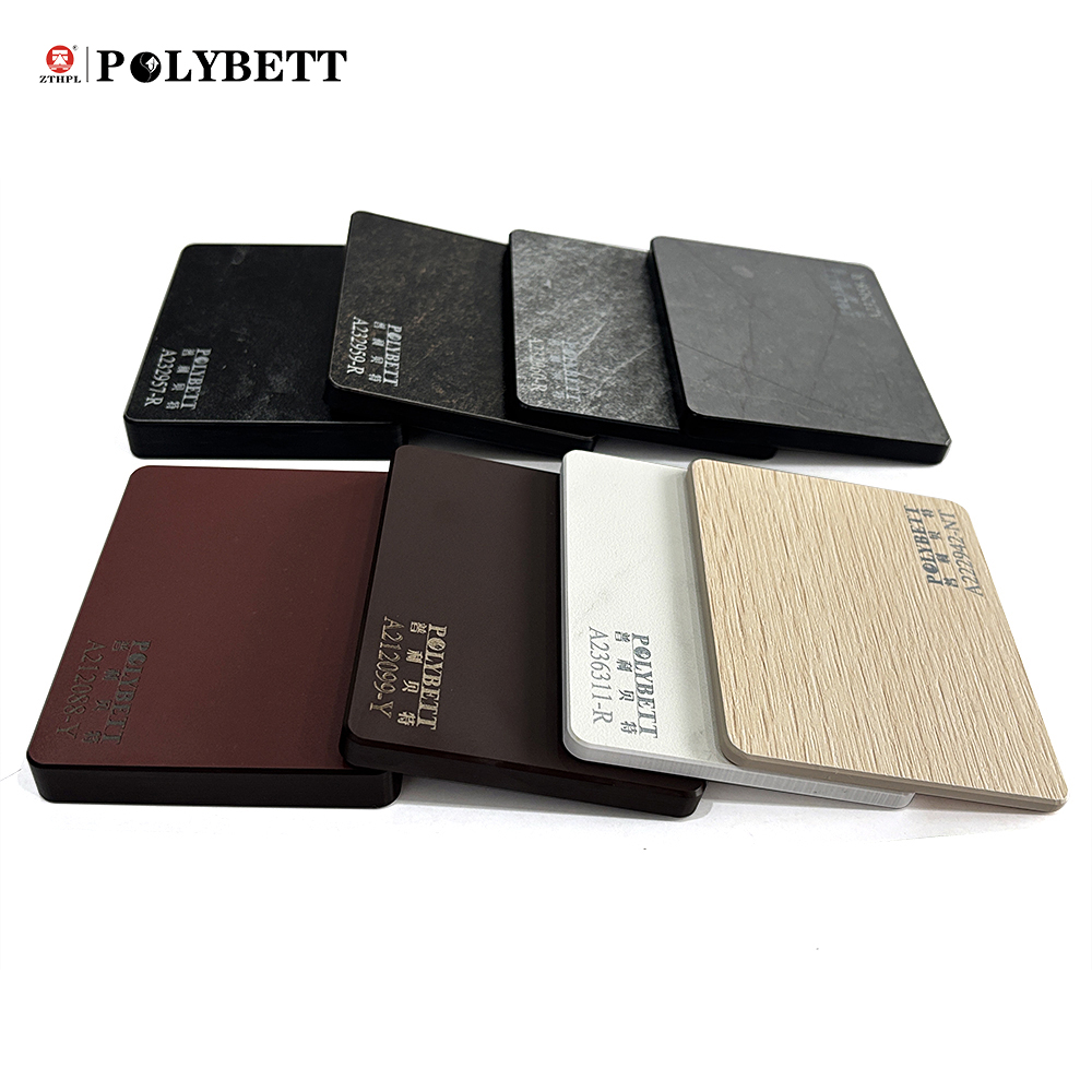 Компактный однотонный ламинат Polybett с цветным сердечником HPL для кухонного шкафа, туалетной перегородки, лабораторной столешницы