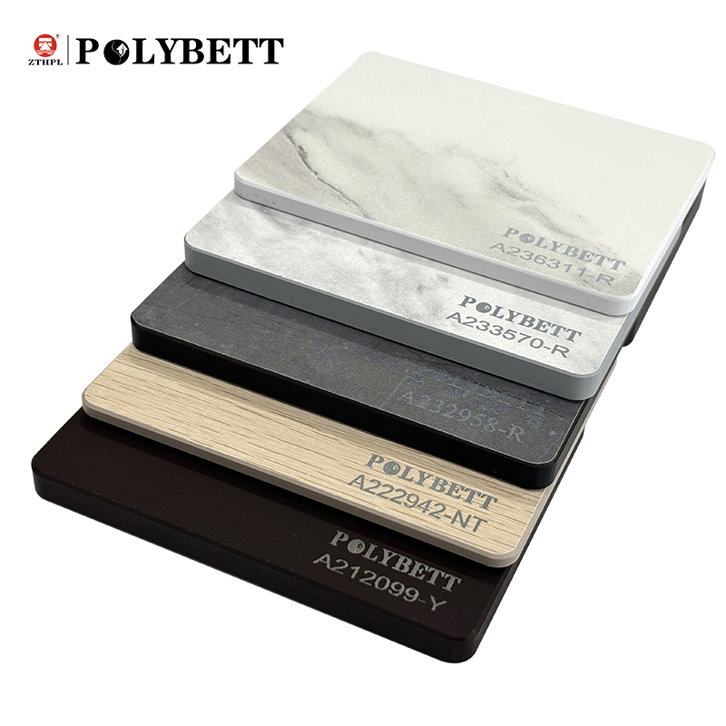 Компактный однотонный ламинат Polybett с цветным сердечником HPL для кухонного шкафа, туалетной перегородки, лабораторной столешницы